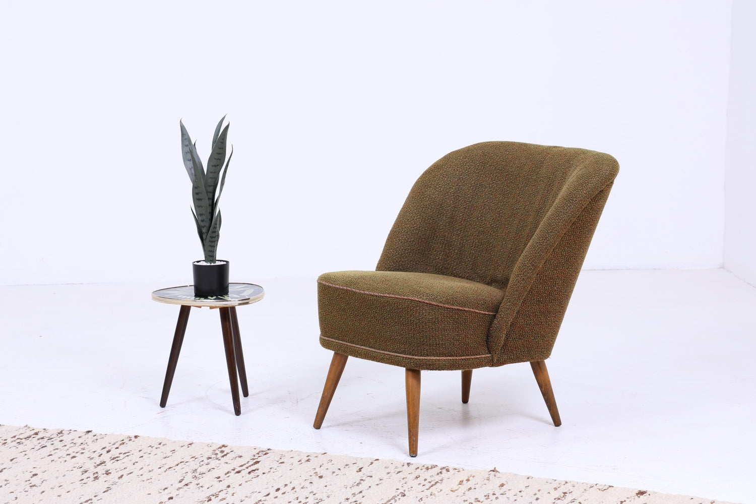 Vintage Cocktail Sessel 60er Jahre | Mid Century Lounge Chair Sessel Grün Retro 70er