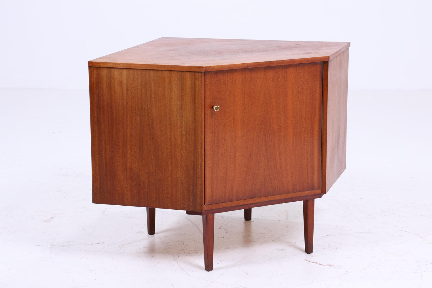 Vintage Eckkommode 60er Jahre | Mid Century Kommode Schrank Retro 70er Holz Aufbewahrung