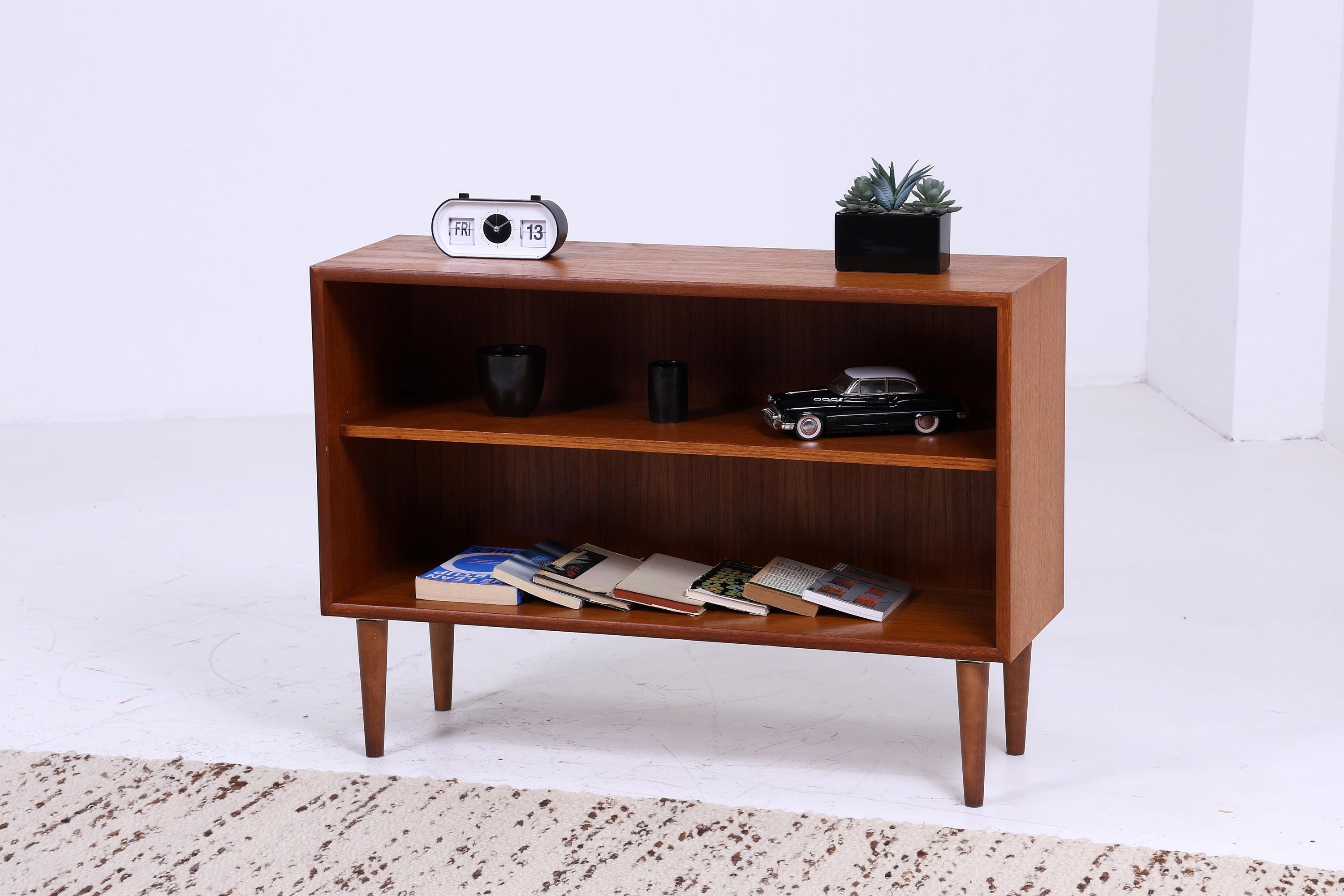 Offene Vintage Teak Kommode 60er | Mid Century Schrank Vintage Flur Aufbewahrung Retro Holz