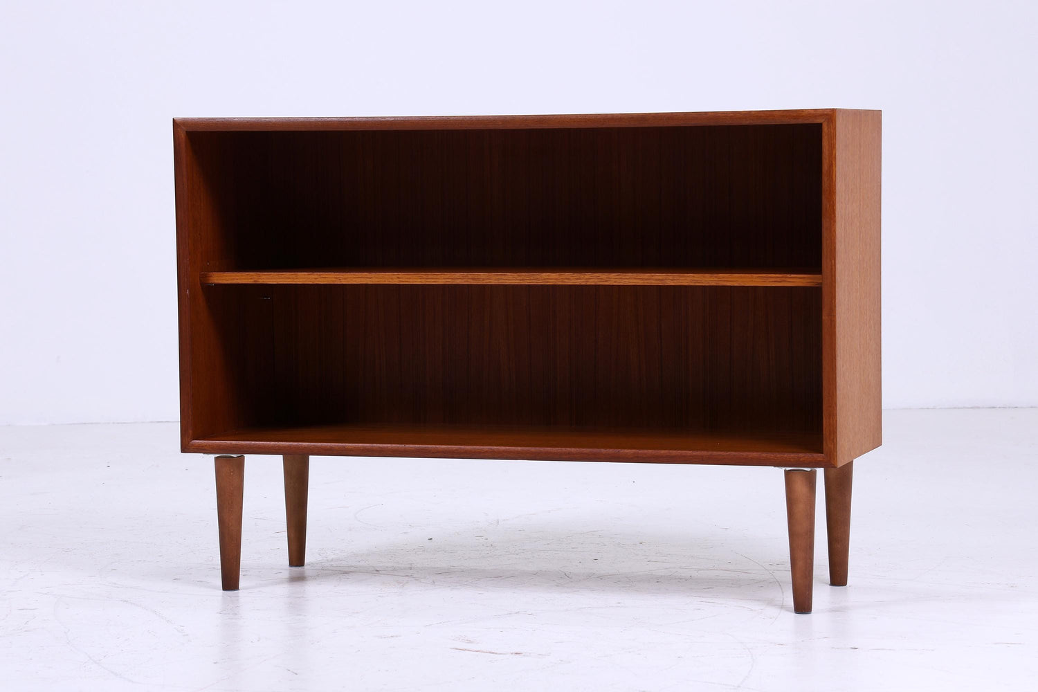 Offene Vintage Teak Kommode 60er | Mid Century Schrank Vintage Flur Aufbewahrung Retro Holz