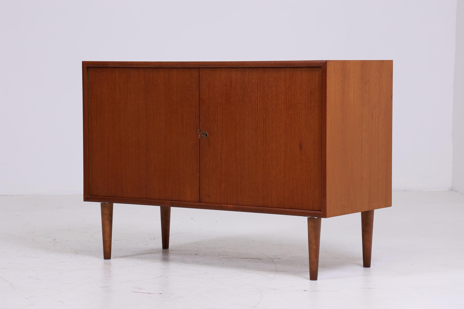 WK Teak Kommode | Mid Century Schrank  | Vintage Kommode Retro Schuhschrank Flur Holz