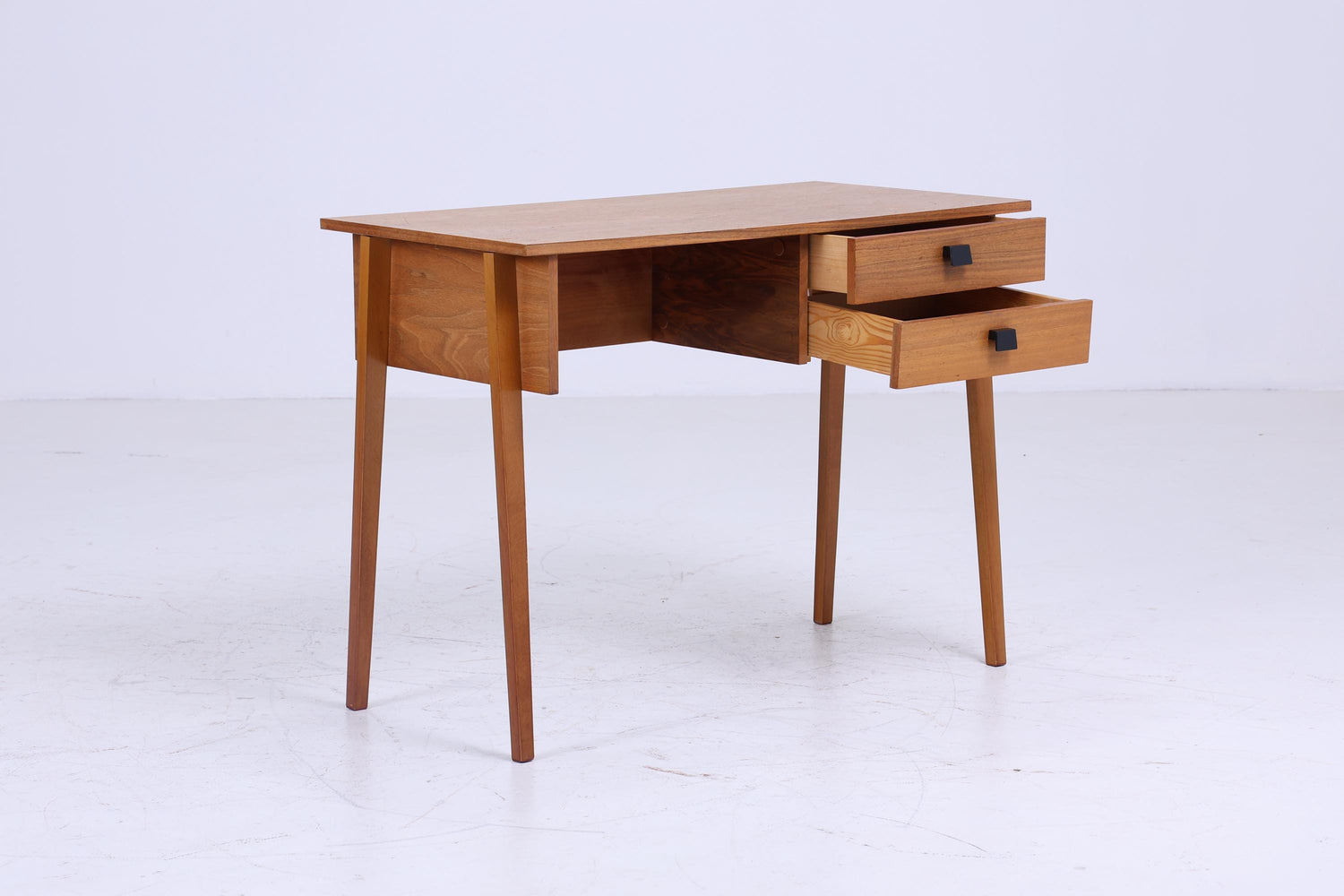 Kleiner Vintage Schreibtisch 60er Jahre | Mid Century Schultisch Arbeitstisch Bürotisch Tisch Retro Holz