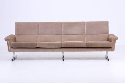 Vintage Stoff Sofa 60er Jahre | Mid Century Couch Lounge Retro 4 Sitzer