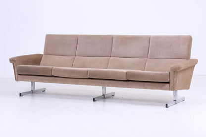 Vintage Stoff Sofa 60er Jahre | Mid Century Couch Lounge Retro 4 Sitzer