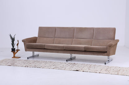 Vintage Stoff Sofa 60er Jahre | Mid Century Couch Lounge Retro 4 Sitzer