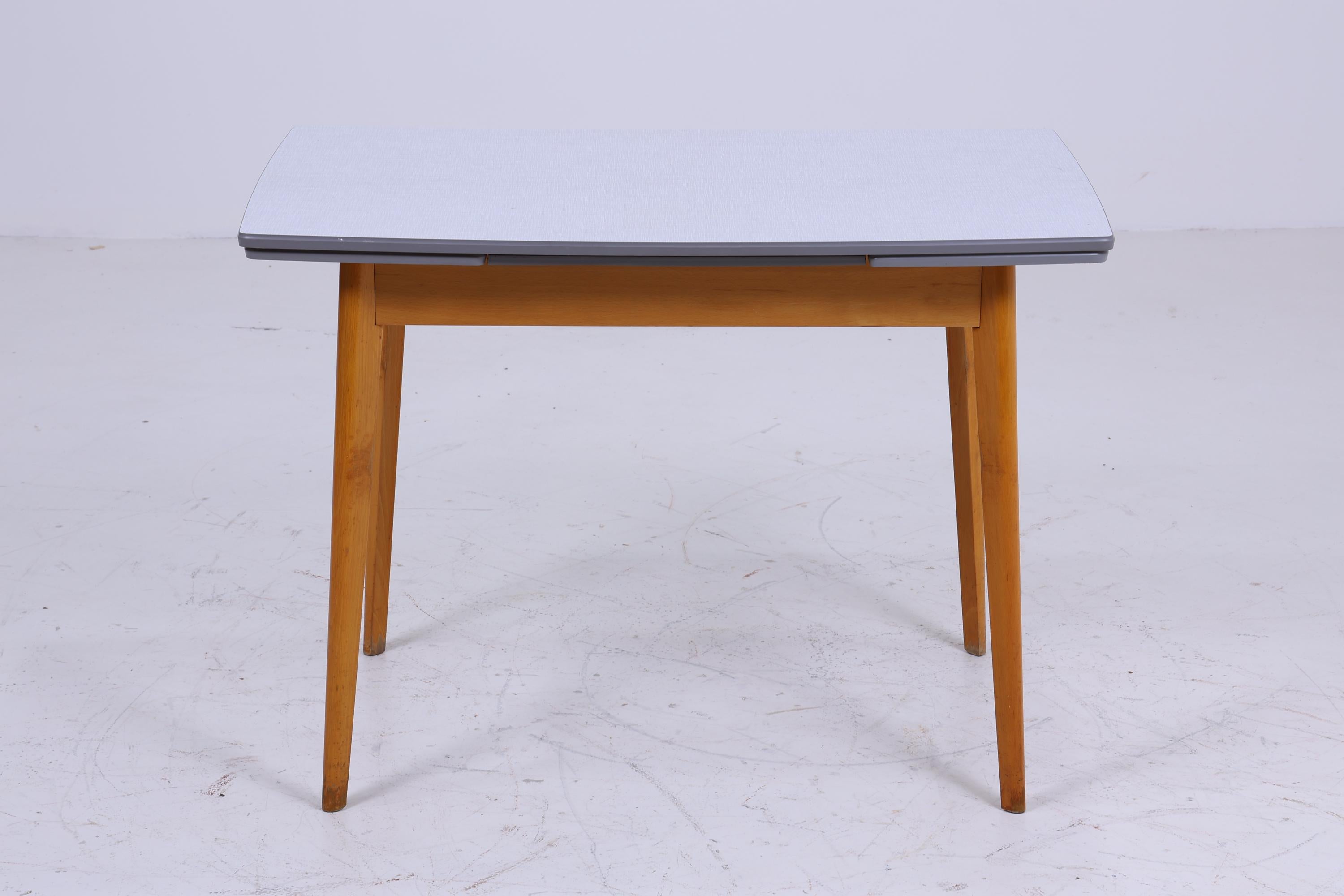 Klassischer Vintage Küchentisch 60er Jahre | Mid Century Esstisch Tisch Retro Holz Resopal Schublade