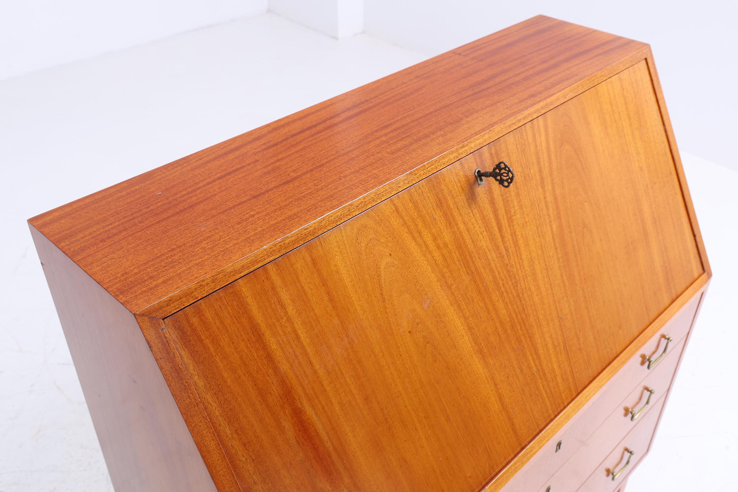 Vintage Teak Sekretär 60er Jahre | Mid Century Schreibtisch Schrank Barschrank Arbeitstisch Retro