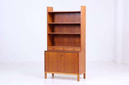 Vintage Teak Regal 60er Jahre | Mid Century Bücherregal Schreibtisch Sekretär Retro Holz Aufbewahrung