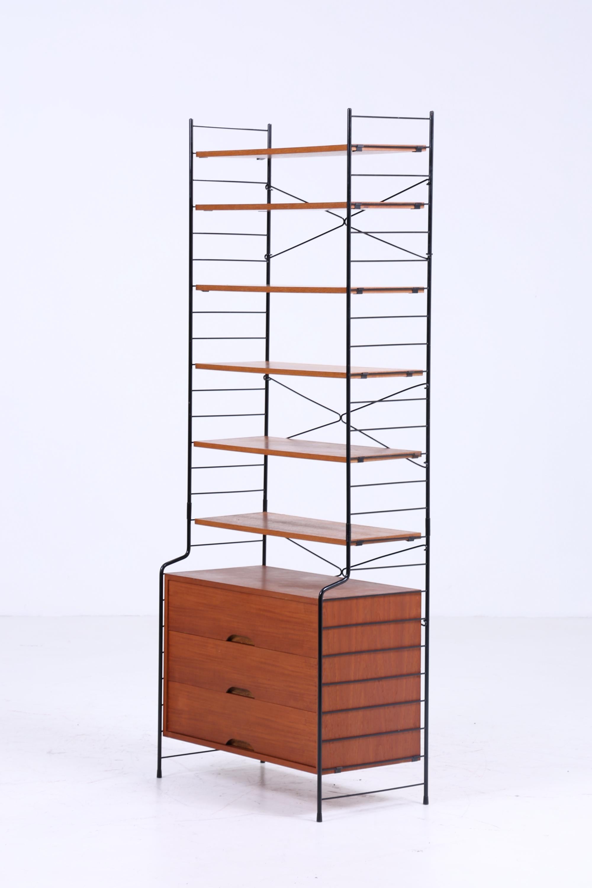 Vintage modular Teak Bücherregal von WHB - Mid Century Regalwand Sting Regalsystem Aufbewahrung 60er