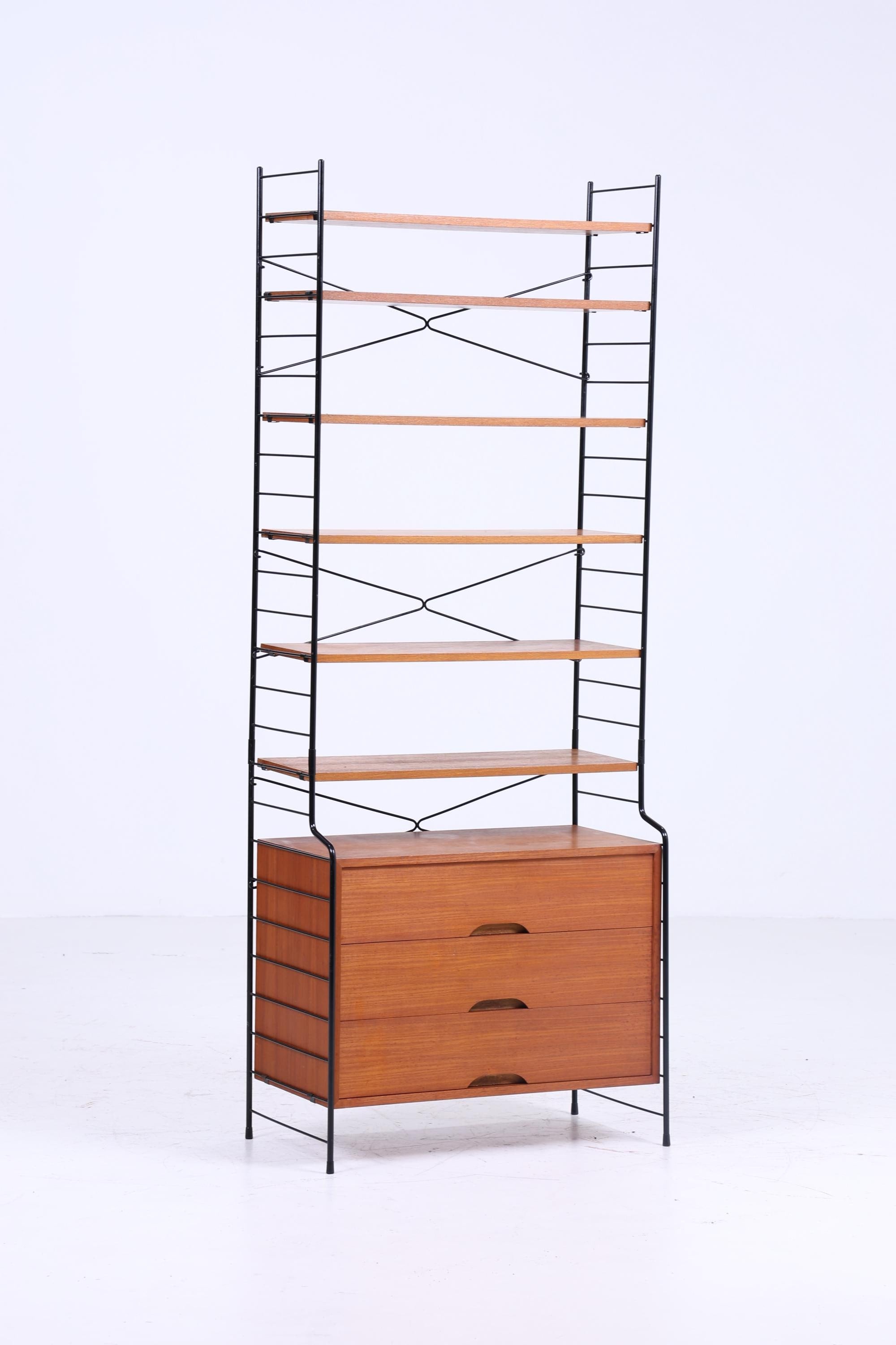 Vintage modular Teak Bücherregal von WHB - Mid Century Regalwand Sting Regalsystem Aufbewahrung 60er