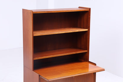 Vintage Regal 60er Jahre | Mid Century Mahagoni Bücherregal Schreibtisch Sekretär Retro Holz Aufbewahrung