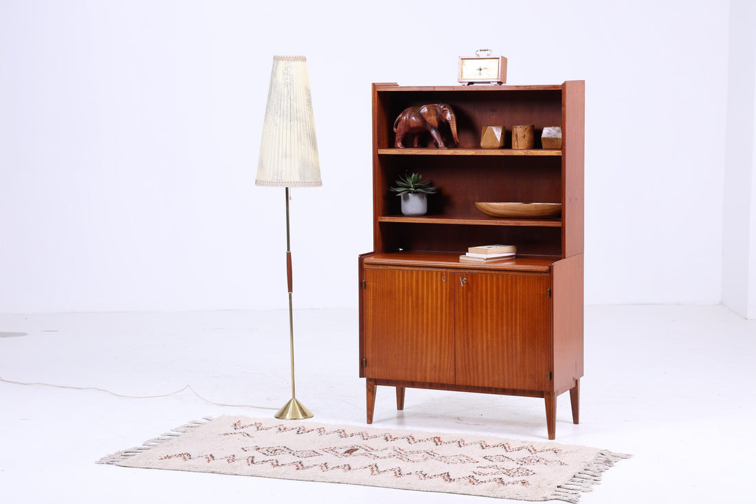 Vintage Regal 60er Jahre | Mid Century Mahagoni Bücherregal Schreibtisch Sekretär Retro Holz Aufbewahrung