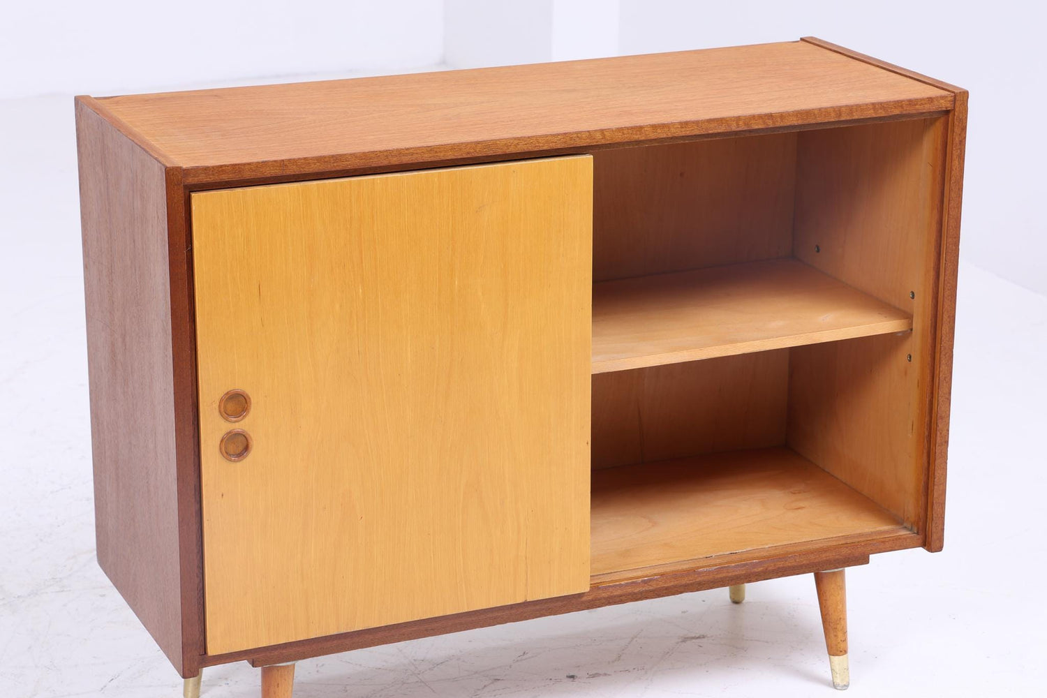 Wunderschöne Vintage Kommode 60er | Mid Century Schrank Vintage Flur Aufbewahrung Schiebetüren