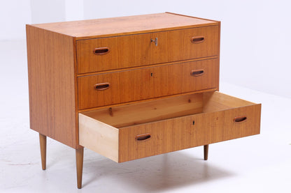 Vintage Teak Schubladen Kommode 60er Jahre | Mid Century Schrank Retro Holz Aufbewahrung