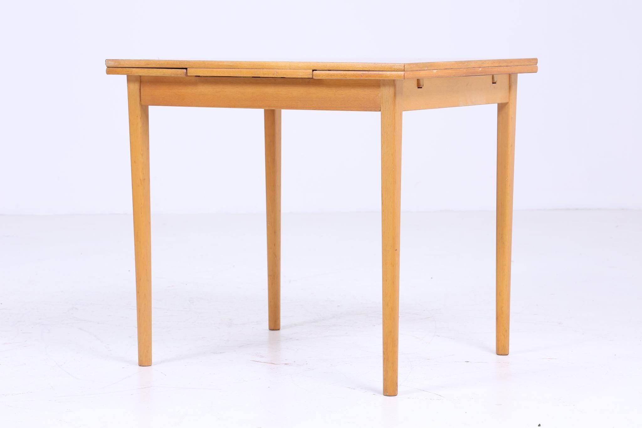 Vintage Küchentisch 60er Jahre | Mid Century Ausziehbarer Esstisch Tisch Retro Holz Walnuss