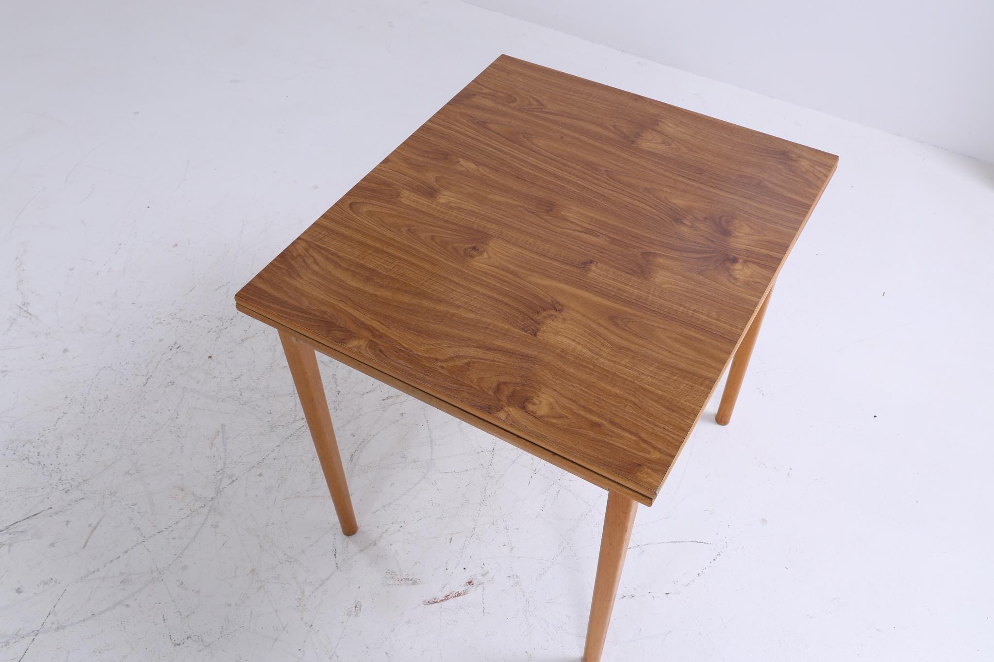 Vintage Küchentisch 60er Jahre | Mid Century Ausziehbarer Esstisch Tisch Retro Holz Walnuss