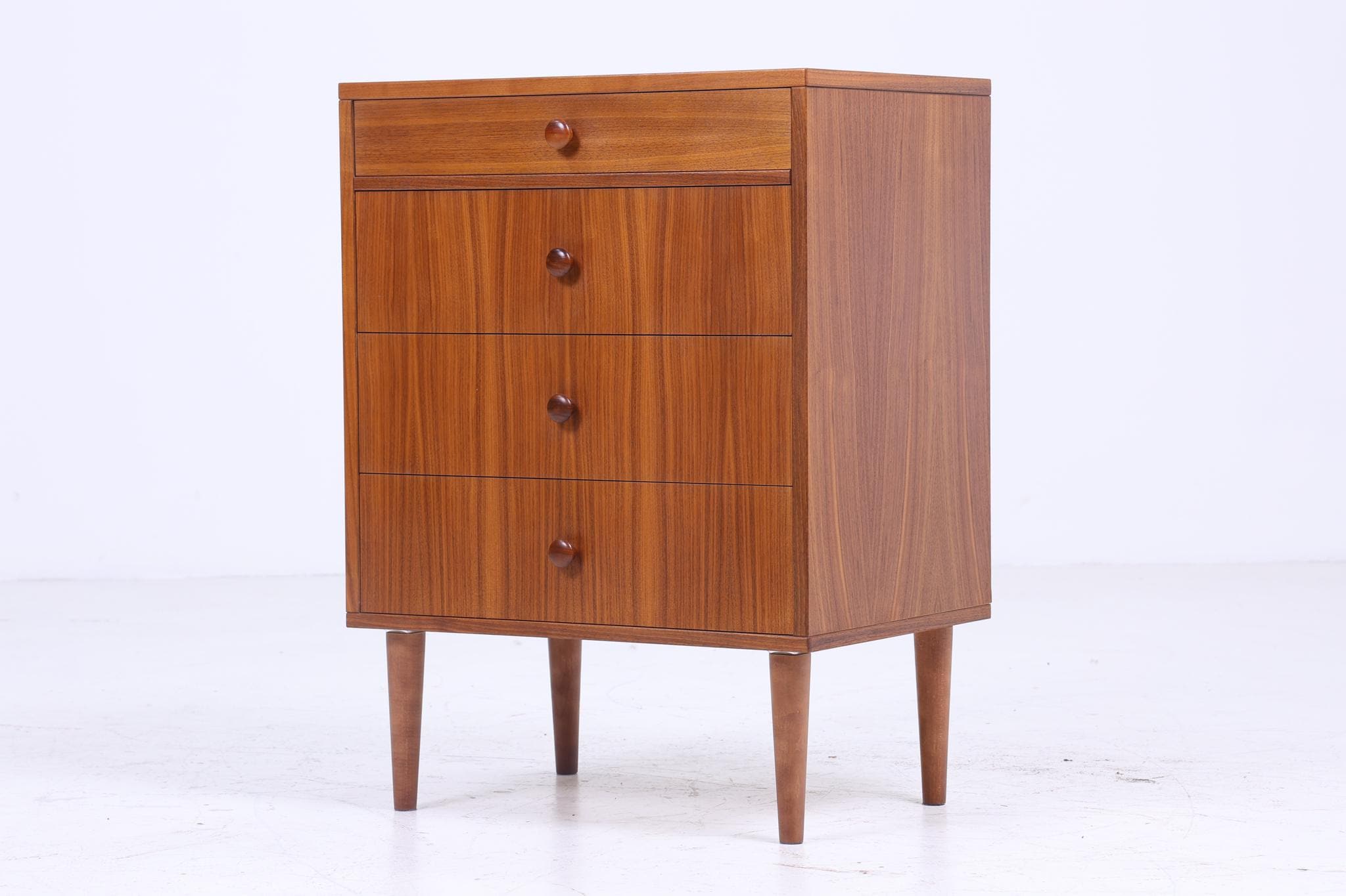 Schmale Vintage Schubladen Kommode | Mid Century Schubladen Schrank Retro Büroschrank Aufbewahrung  Holz