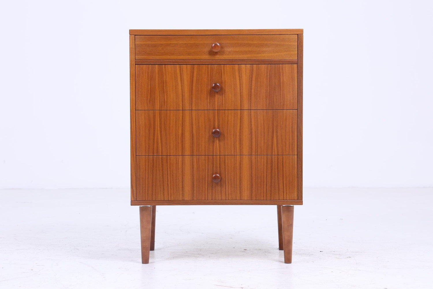 Schmale Vintage Schubladen Kommode | Mid Century Schubladen Schrank Retro Büroschrank Aufbewahrung  Holz