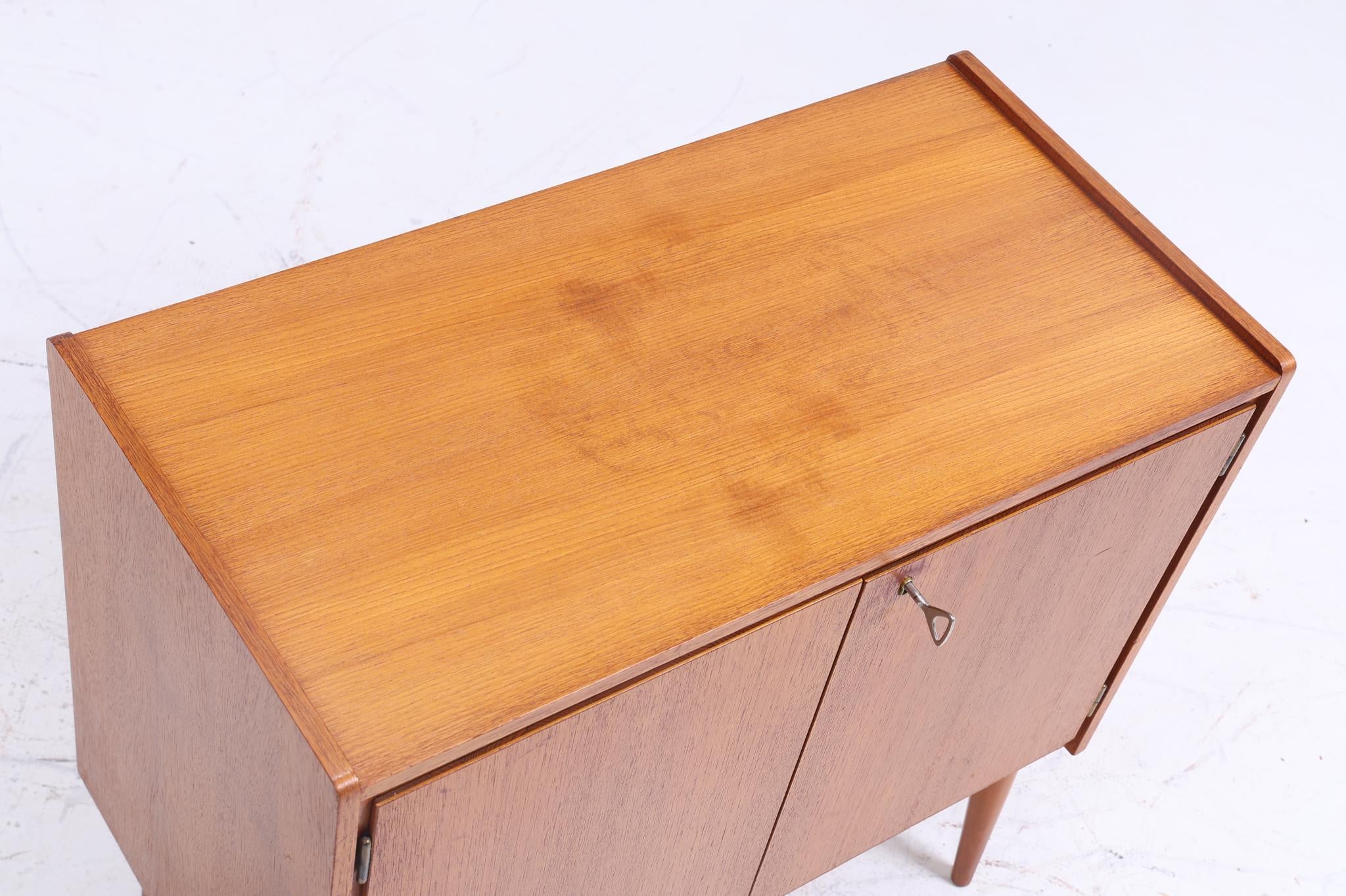 Vintage Teak Kommode | Mid Century Schrank  | Vintage Kommode Retro Schuhschrank Flur Holz