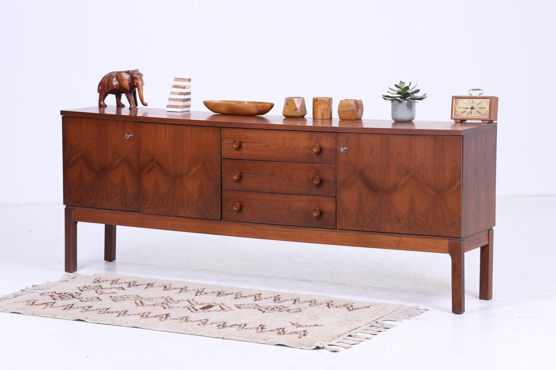 Palette Palisander Sideboard 60er Jahre | Mid Century Vintage Schubladen Schrank Retro Holz Aufbewahrung