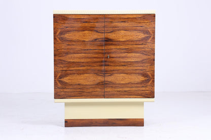 Vintage Palisander Fächerschrank 70er Jahre | Mid Century Wäscheschrank Schrank Retro Holz Aufbewahrung