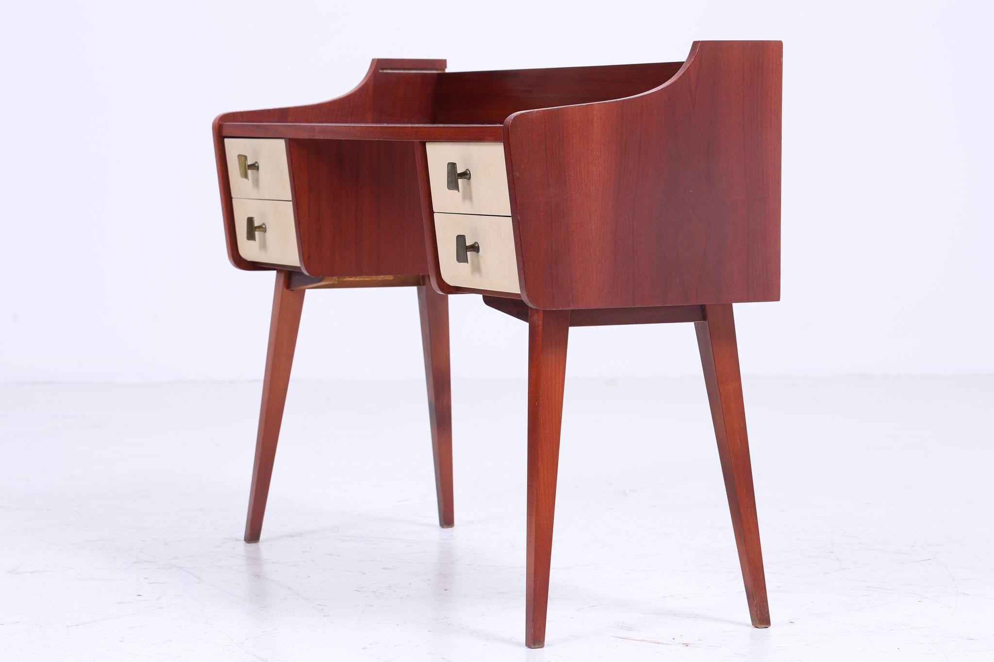 Vintage Kinderschreibtisch 60er Jahre | Mid Century Schminktisch Bürotisch Tisch Retro Holz Design