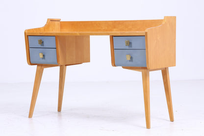 Vintage Kinderschreibtisch 60er Jahre | Mid Century Schminktisch Bürotisch Tisch Retro Holz Design