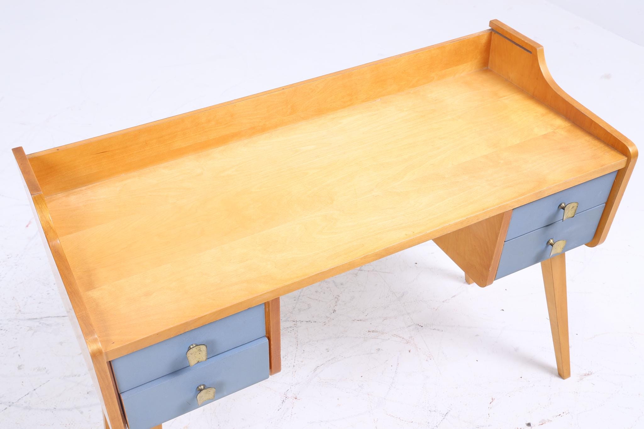 Vintage Kinderschreibtisch 60er Jahre | Mid Century Schminktisch Bürotisch Tisch Retro Holz Design