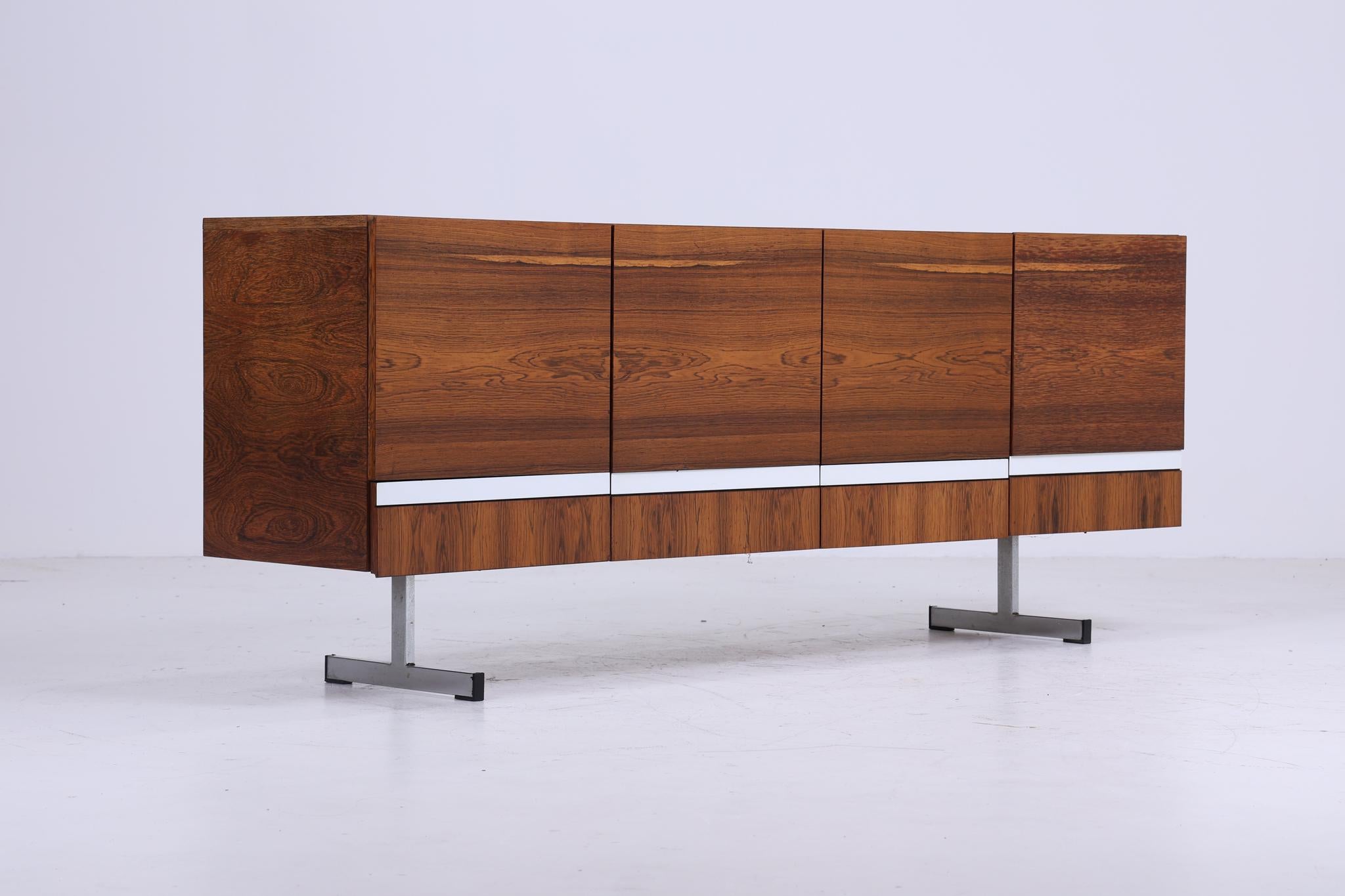 Vintage Sideboard 60er Jahre | Mid Century Schubladen Anrichte Palisander Holz Aufbewahrung