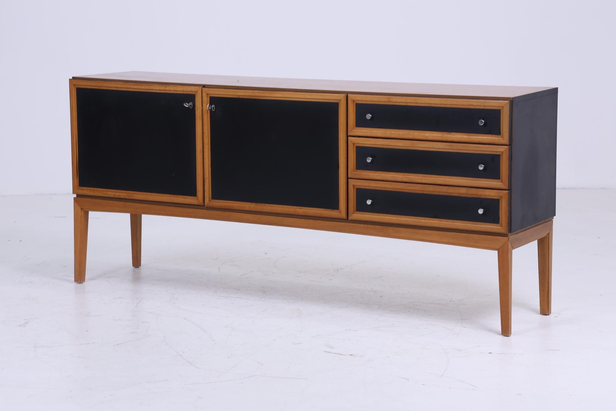 Wundervolles Vintage Palette Sideboard 60er Jahre | Mid Century TV Board Kommode Retro 70er Schwarz Braun