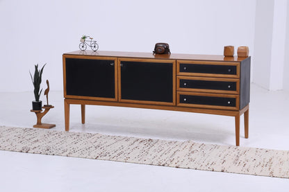 Wundervolles Vintage Palette Sideboard 60er Jahre | Mid Century TV Board Kommode Retro 70er Schwarz Braun