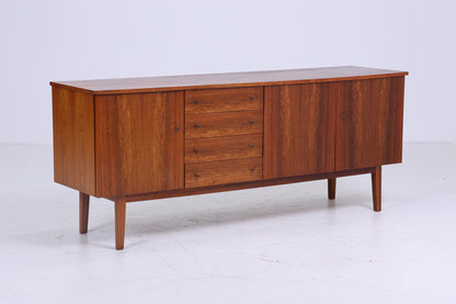 Dunkles Vintage Sideboard 60er Jahre | Mid Century TV Board Kommode Retro 70er Holz Aufbewahrung