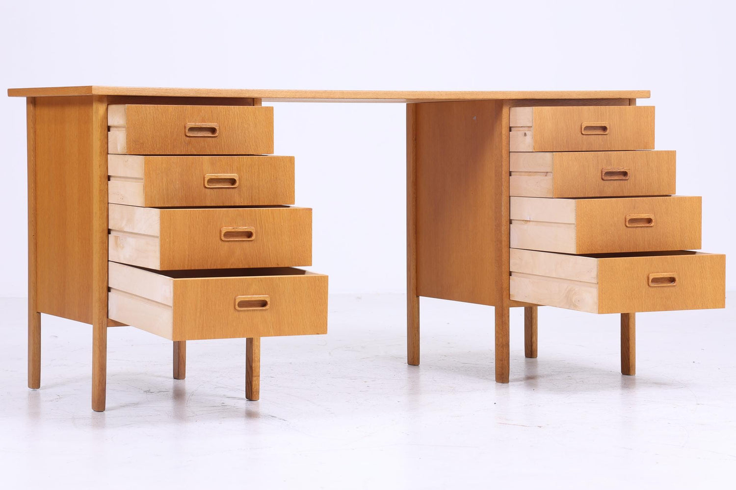 Vintage Schreibtisch 60er Jahre | Mid Century Schubladen Arbeitstisch Bürotisch Tisch Retro Holz