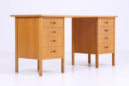 Vintage Schreibtisch 60er Jahre | Mid Century Schubladen Arbeitstisch Bürotisch Tisch Retro Holz