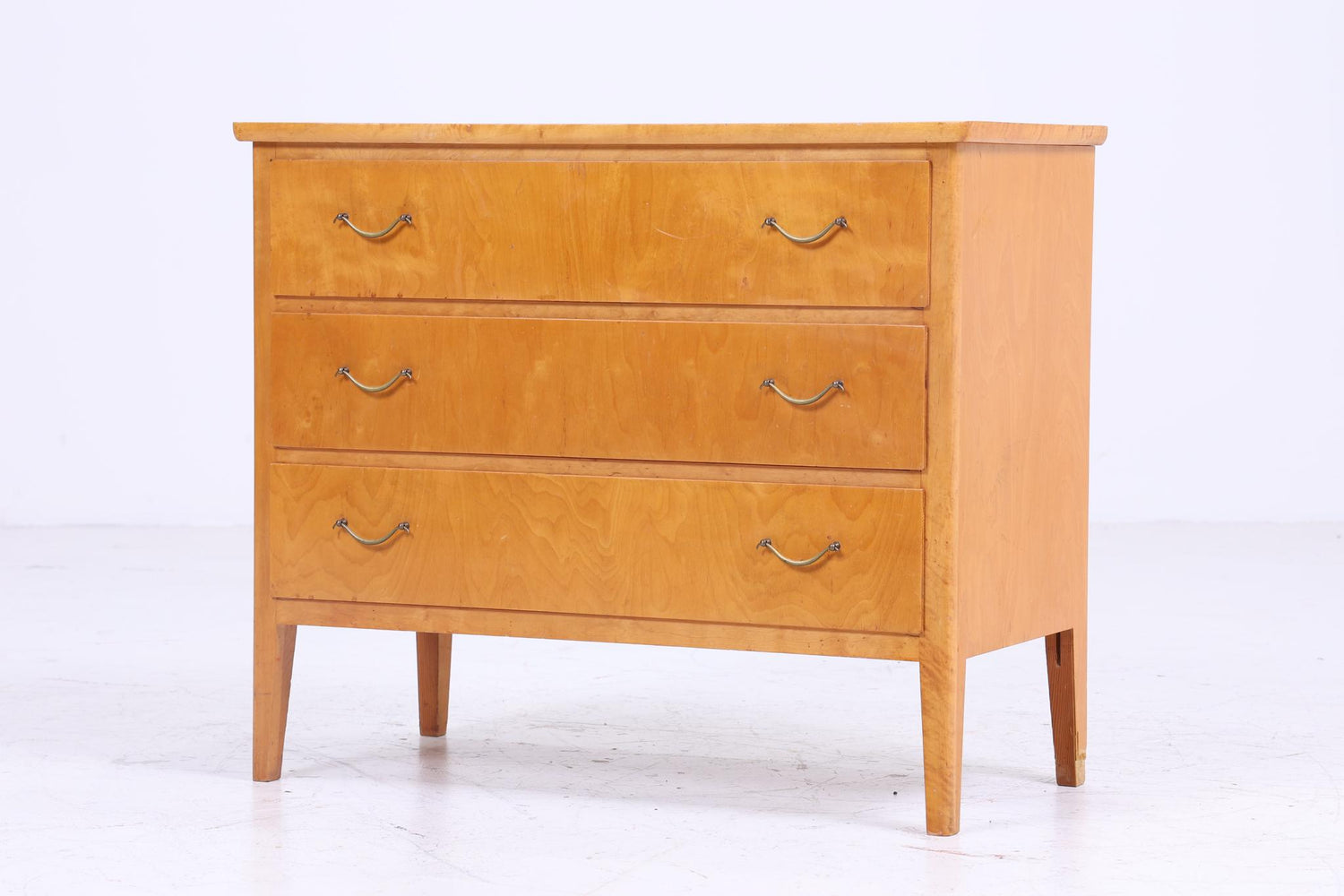 Vintage Schubladen Kommode aus Birkenholz | Mid Century Schubladen Schrank | Holz Aufbewahrung