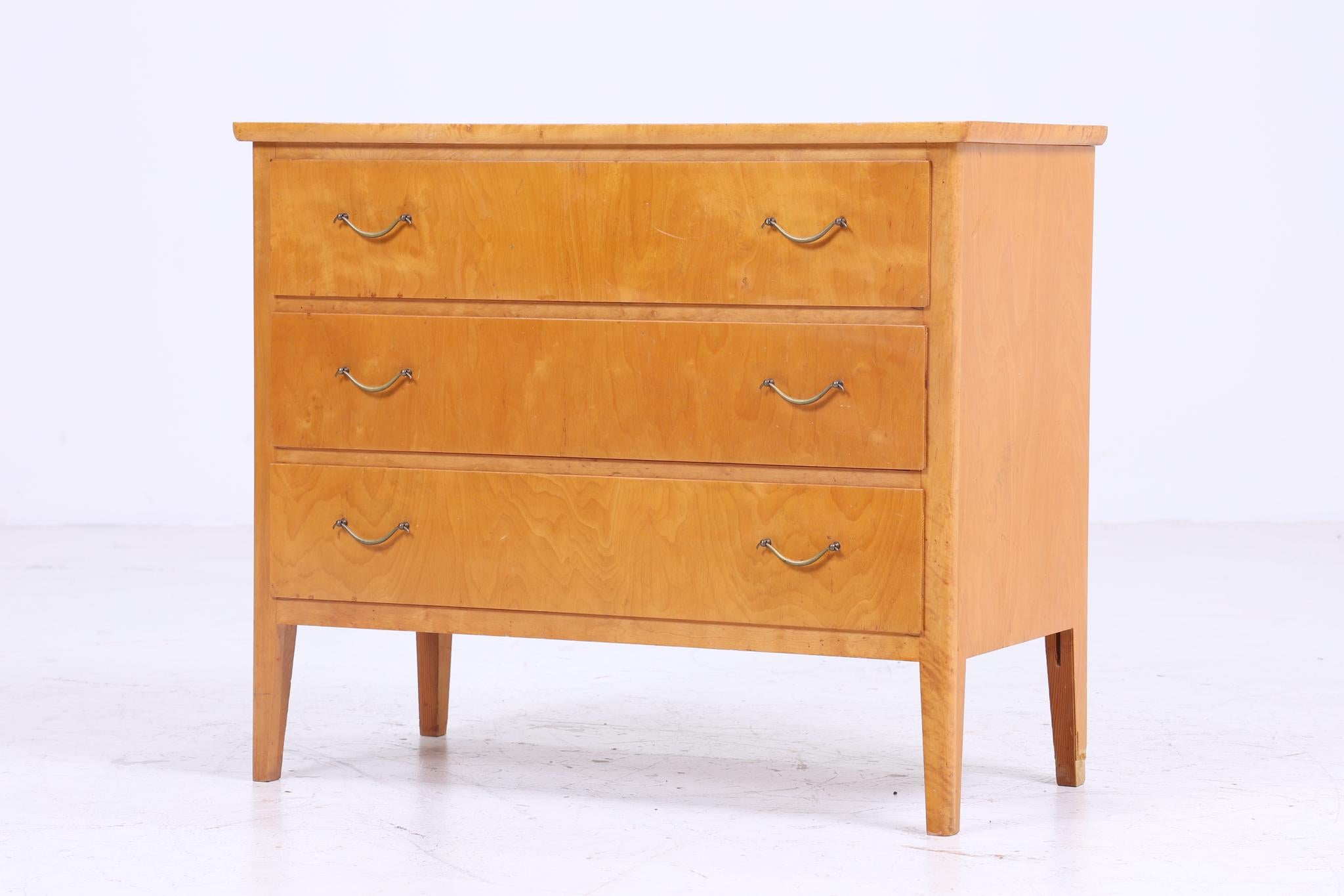 Vintage Schubladen Kommode aus Birkenholz | Mid Century Schubladen Schrank | Holz Aufbewahrung