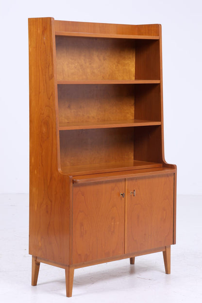 Vintage Teak Regal 60er Jahre | Mid Century Bücherregal Schreibtisch Schubladen Sekretär Retro Holz Aufbewahrung