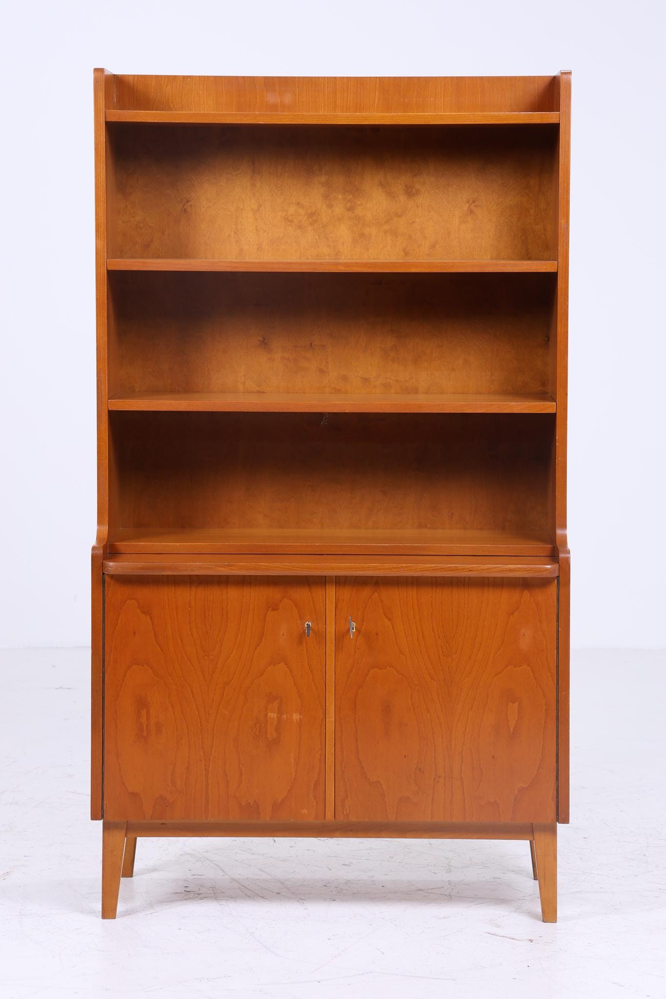 Vintage Teak Regal 60er Jahre | Mid Century Bücherregal Schreibtisch Schubladen Sekretär Retro Holz Aufbewahrung