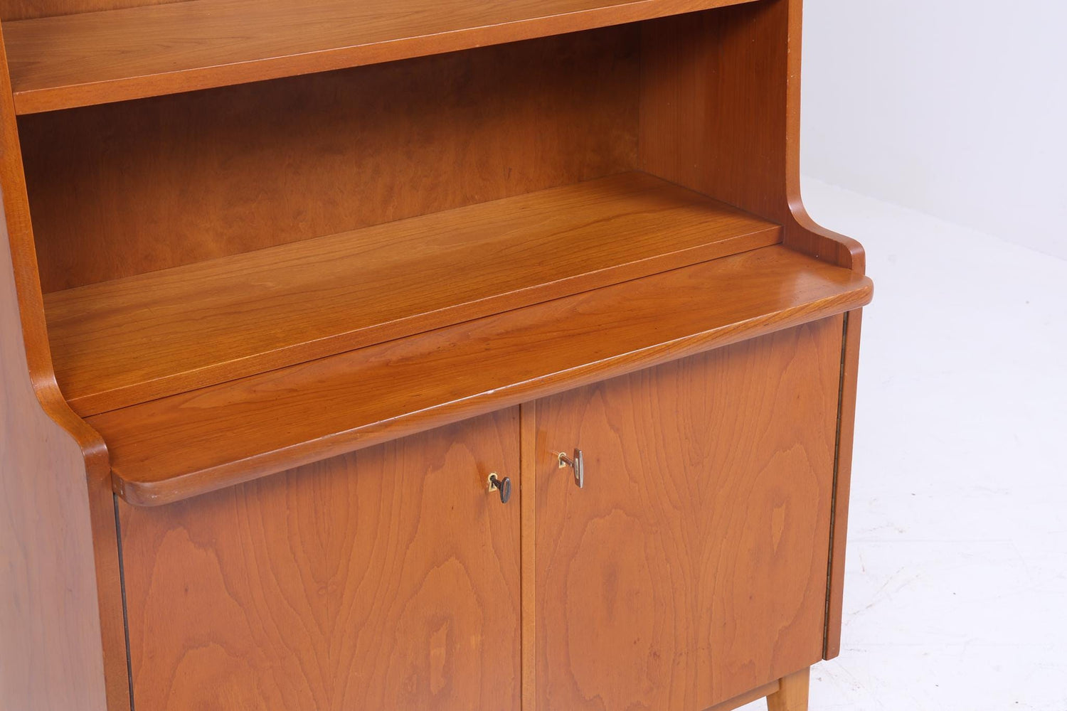 Vintage Teak Regal 60er Jahre | Mid Century Bücherregal Schreibtisch Schubladen Sekretär Retro Holz Aufbewahrung