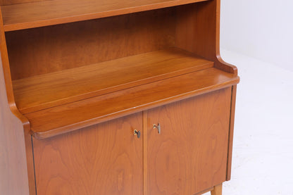 Vintage Teak Regal 60er Jahre | Mid Century Bücherregal Schreibtisch Schubladen Sekretär Retro Holz Aufbewahrung