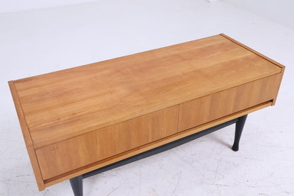 Vintage Schubladen Lowboard 60er Jahre | Kleine Mid Century Kommode TV Board Retro Aufbewahrung Holz Kommode