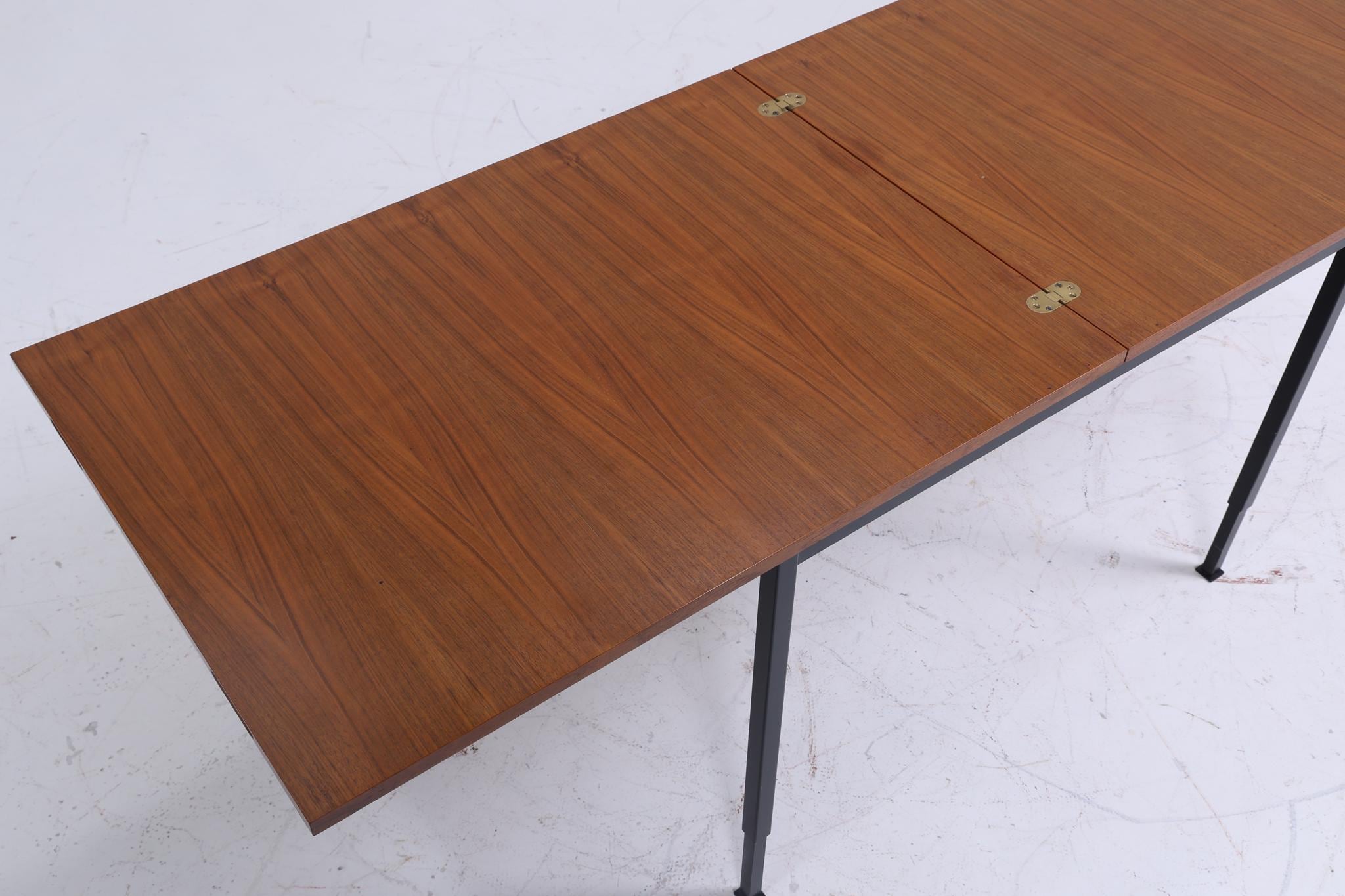 Wunderschöner Vintage Teak Kurbeltisch | Mid Century ausziehbarer Esstisch Couchtisch Tisch Retro Wohnzimmertisch Holz