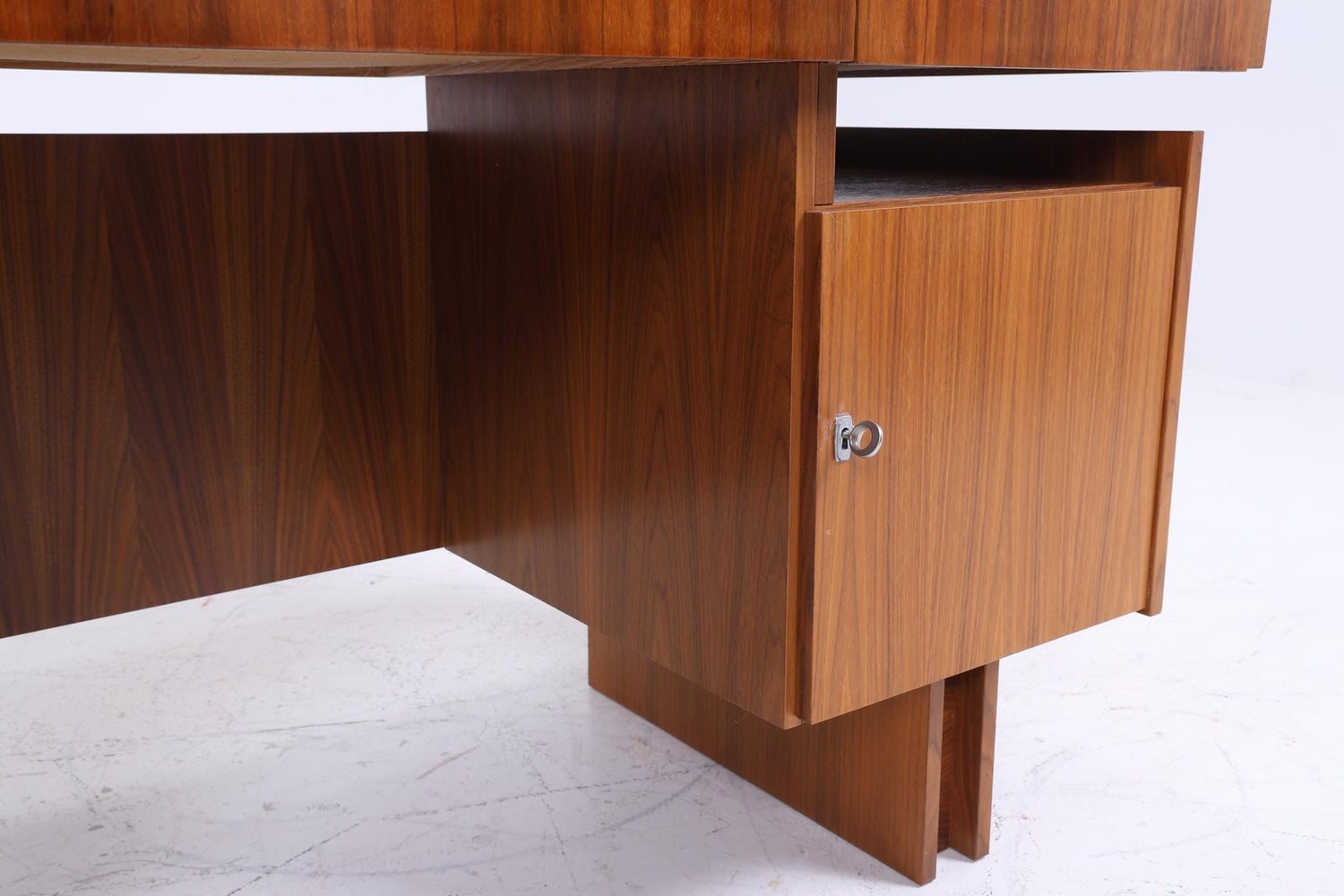 Vintage Schreibtisch 60er Jahre | Mid Century Arbeitstisch Bürotisch Schwebetisch Frei Tisch Retro Holz Design