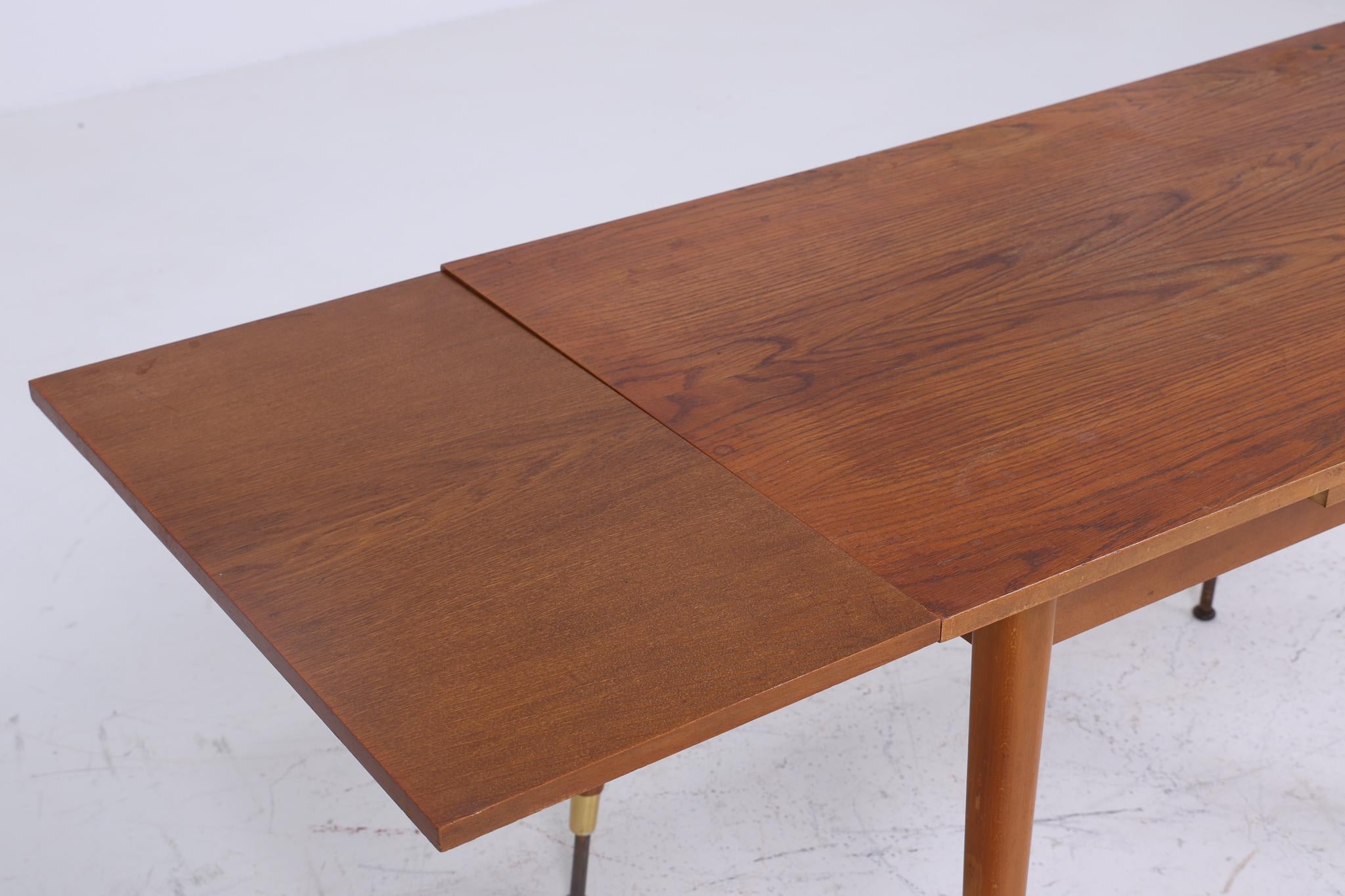 Vintage Kurbeltisch 60er Jahre | Mid Century ausziehbarer Esstisch Couchtisch Tisch Retro 70er Wohnzimmertisch Holz