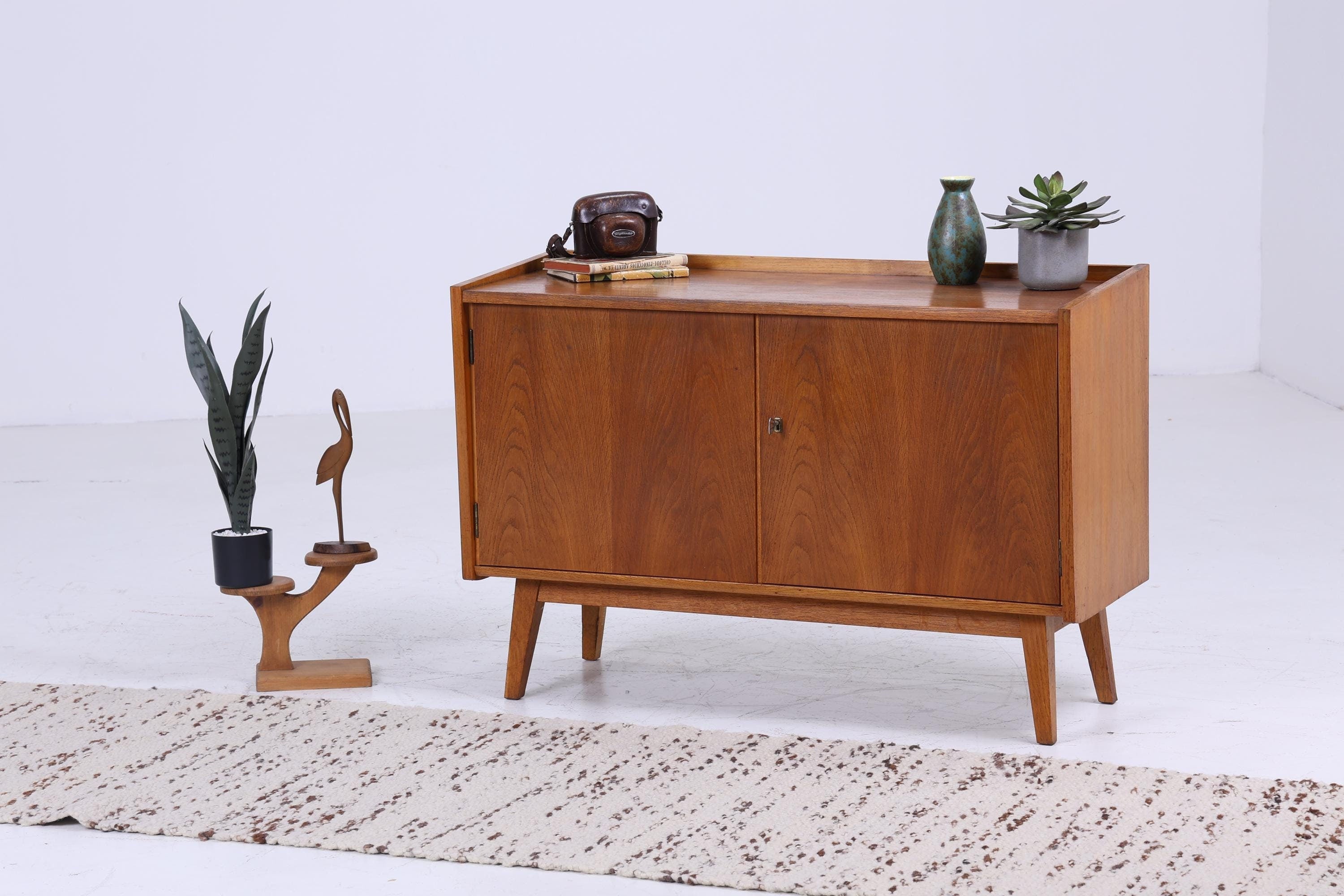 Wunderschöne Eiche Vintage Kommode 60er | Mid Century Schrank | Retro Holz Aufbewahrung