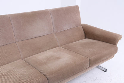 Vintage Stoff Sofa 60er Jahre | Mid Century Couch Lounge Retro 4 Sitzer