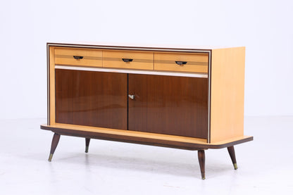 Zeitlose Vintage Kommode 60er | Mid Century  Hochglanz Schrank Vintage Flur Aufbewahrung