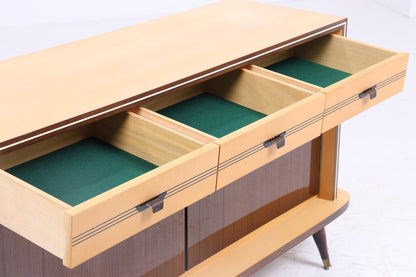 Zeitlose Vintage Kommode 60er | Mid Century  Hochglanz Schrank Vintage Flur Aufbewahrung