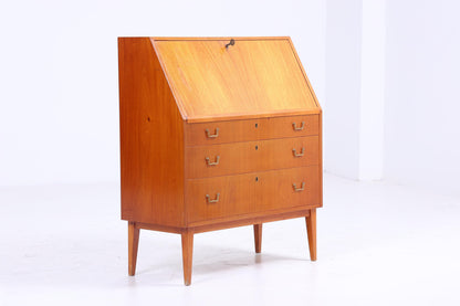 Vintage Teak Sekretär 60er Jahre | Mid Century Schreibtisch Schrank Barschrank Arbeitstisch Retro