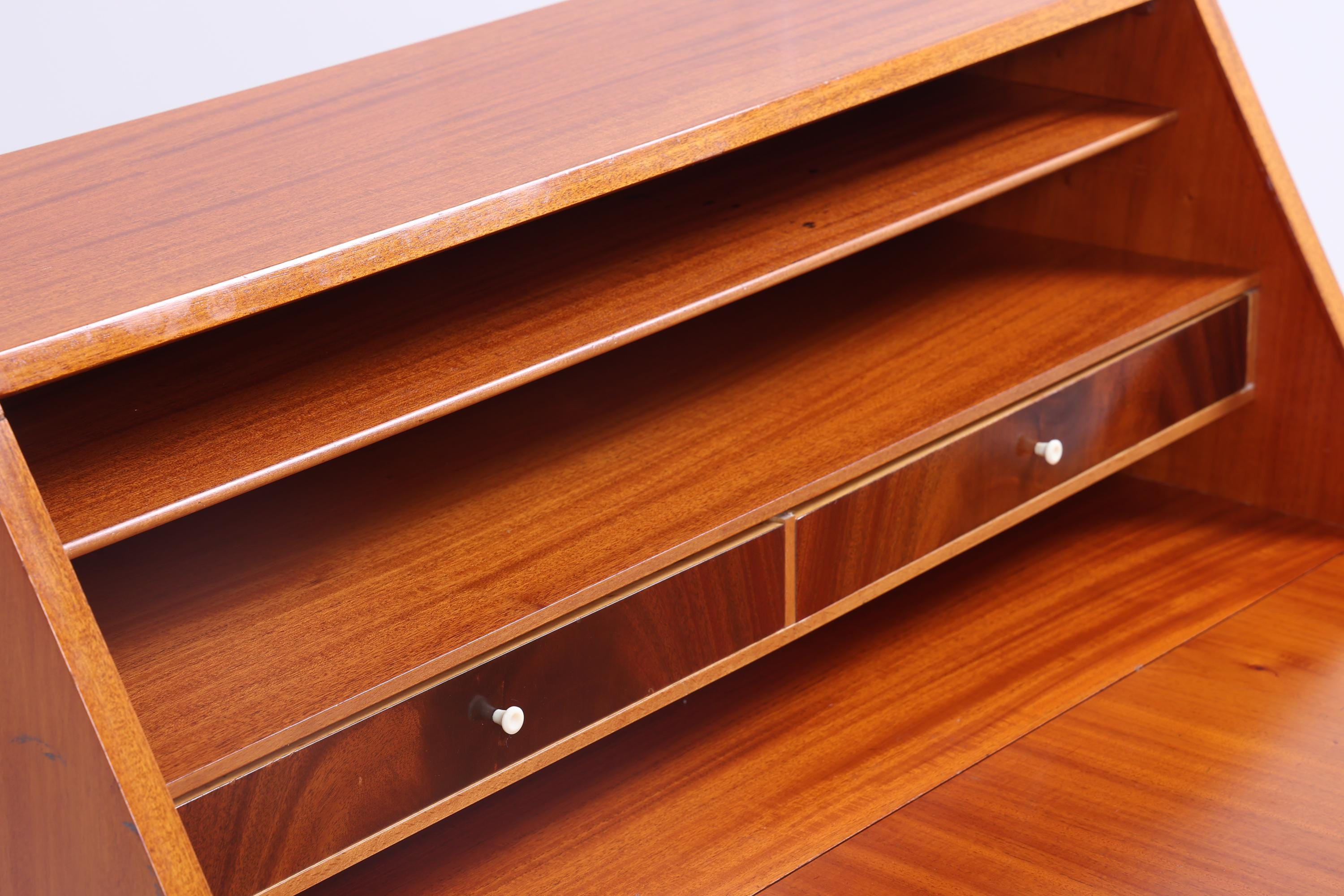 Vintage Teak Sekretär 60er Jahre | Mid Century Schreibtisch Schrank Barschrank Arbeitstisch Retro